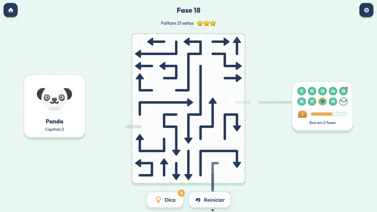 Arrowmigo: tampilan game