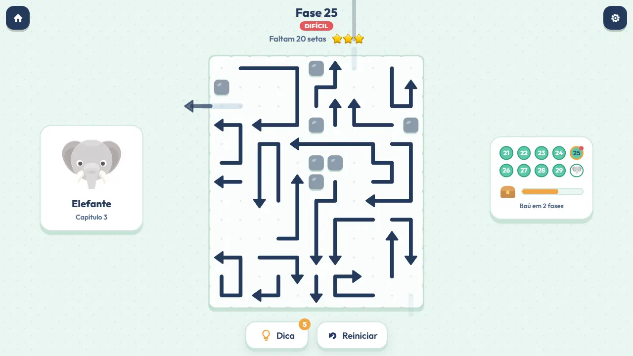 Arrowmigo: tampilan game
