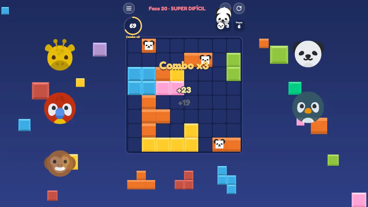 Blockamigo: tampilan game
