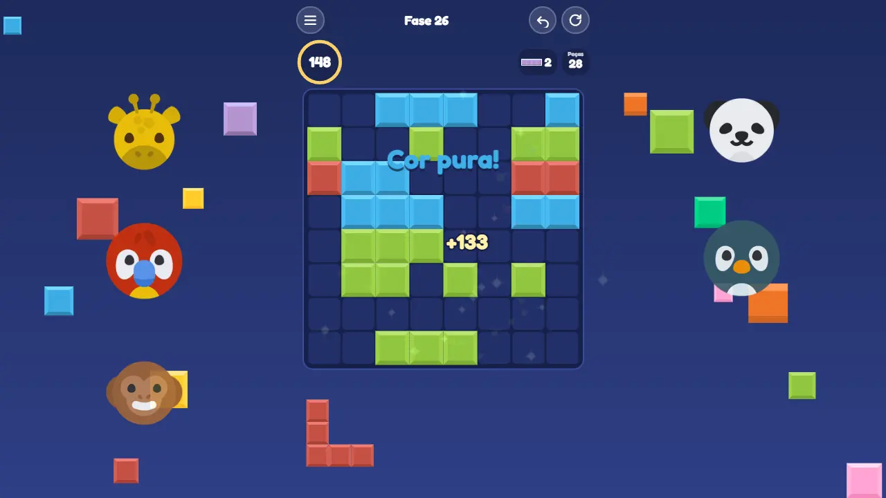 Blockamigo: tampilan game