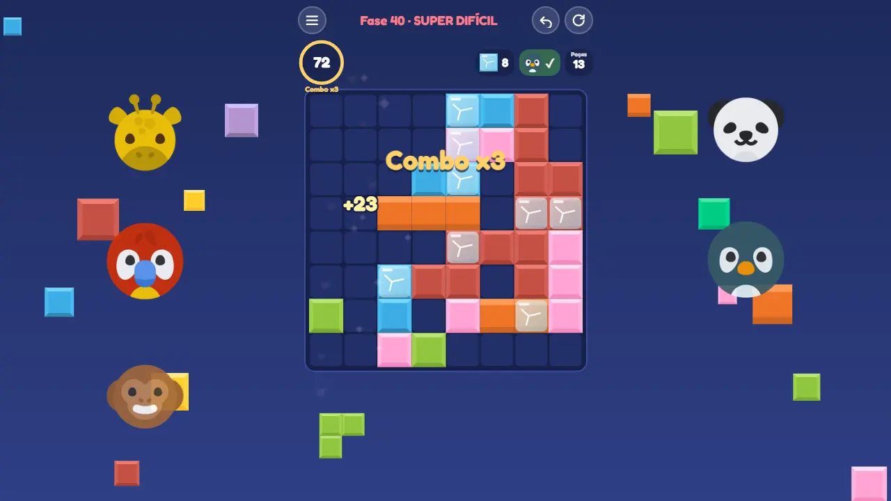 Blockamigo: tampilan game