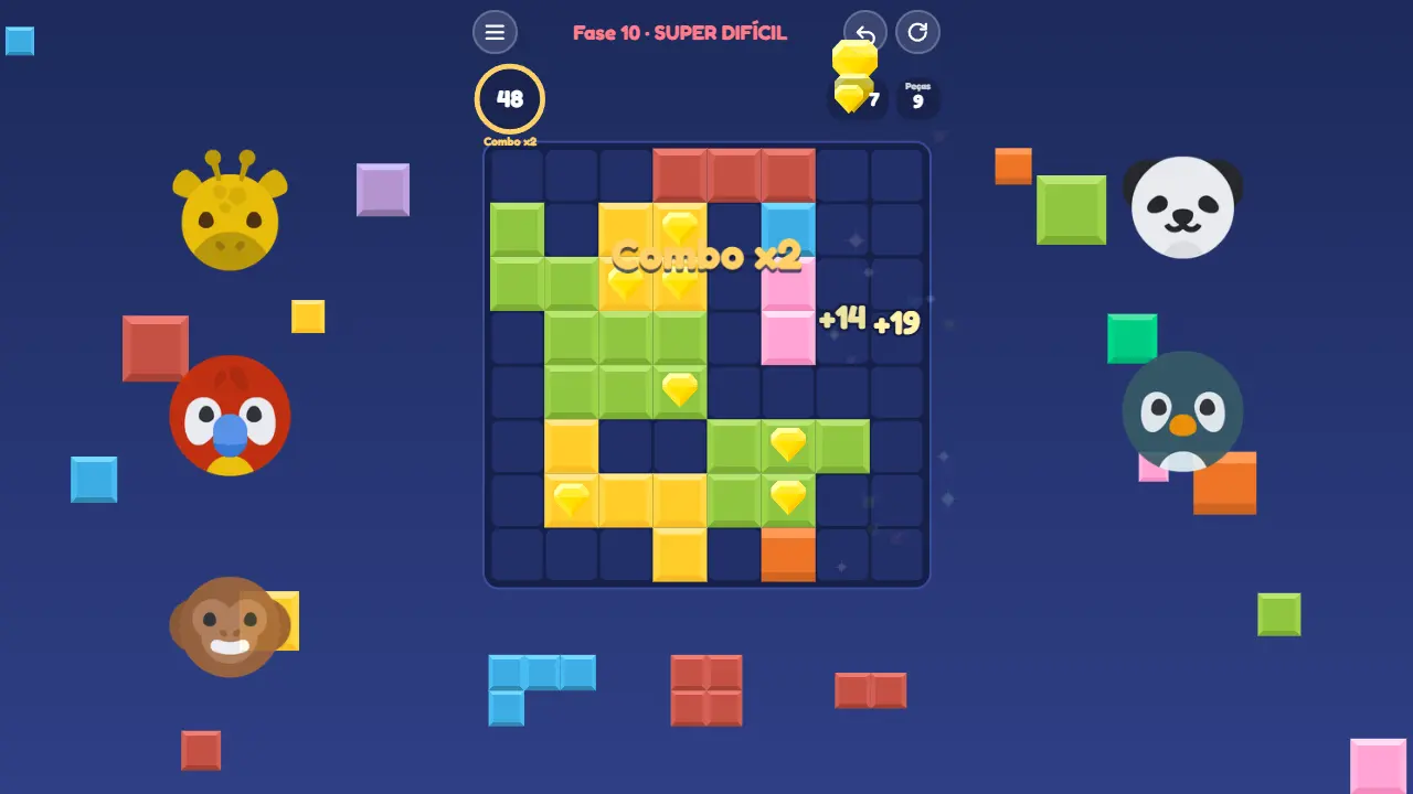 Blockamigo: tampilan game