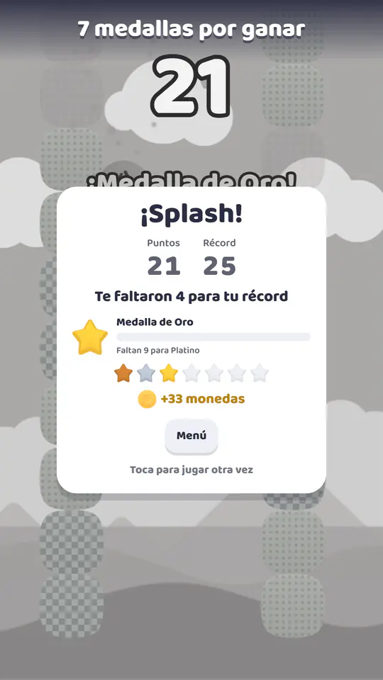 Dropaloo: pantalla del juego