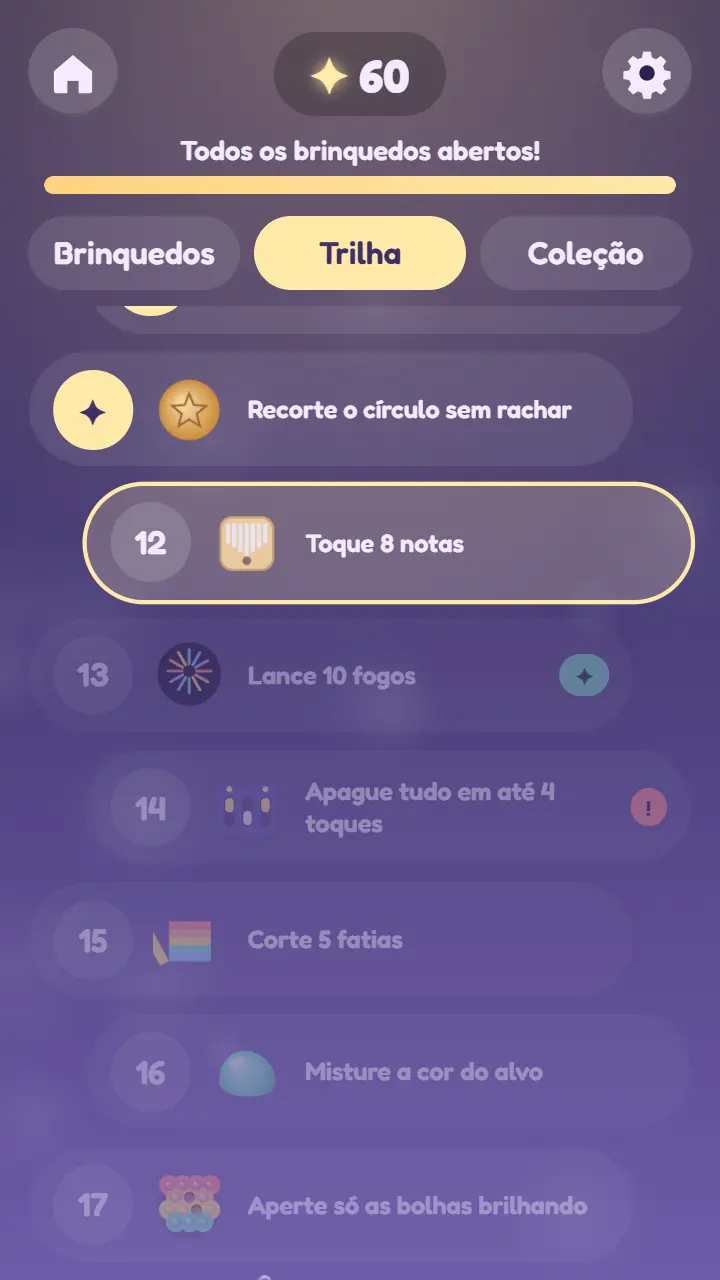 Fidgetlume: tampilan game