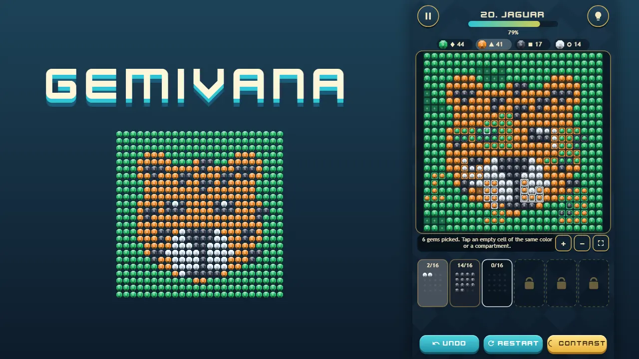 Gemivana: tampilan game