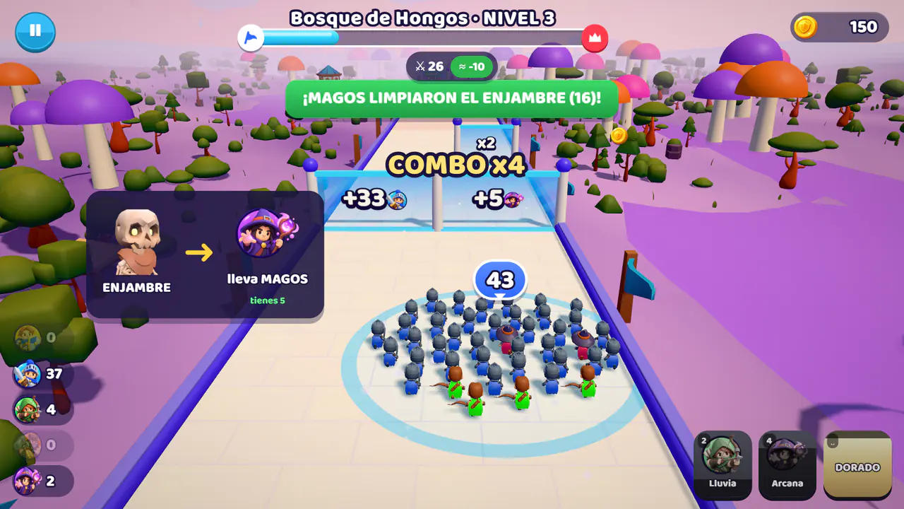 La legión corre por el Bosque de Hongos