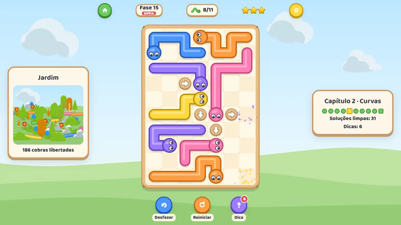 Snakoodle: gameplay screenshot