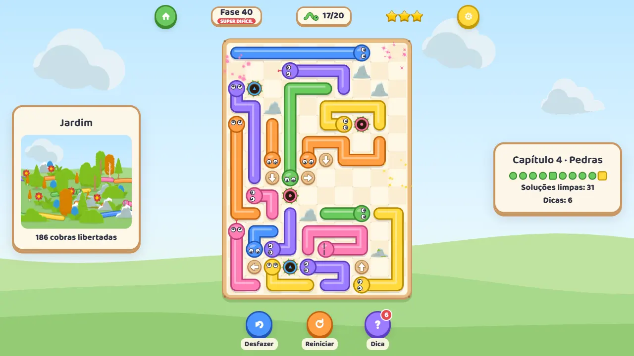 Snakoodle: gameplay screenshot