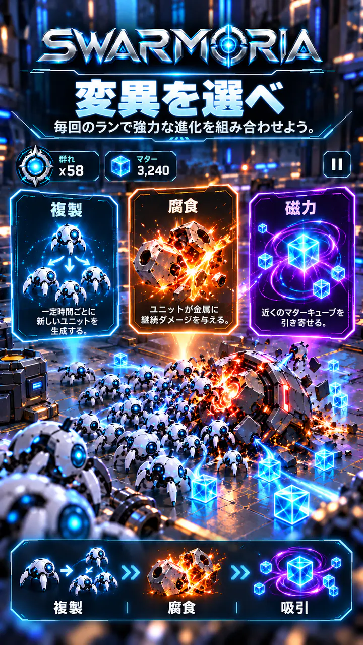 変異を選べ：ランごとに進化を組み合わせよう
