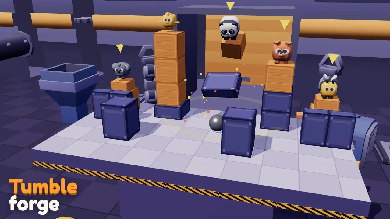 Tumbleforge: tampilan game